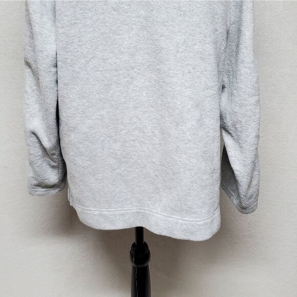 RETRO 90s/Y2K Catalina Gray Fleece Aztec Print Knit Striped Mock Neck Sweater - Picture 11 of 12